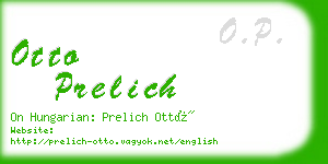 otto prelich business card